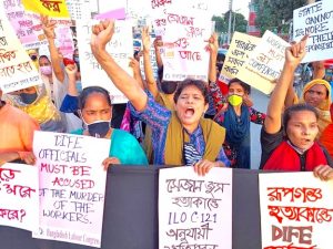 India: Obreras/os de la Costura Solidarios con Obreras/os en Bangladesh